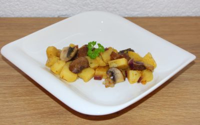 Pellkartoffel Pilz Pfanne